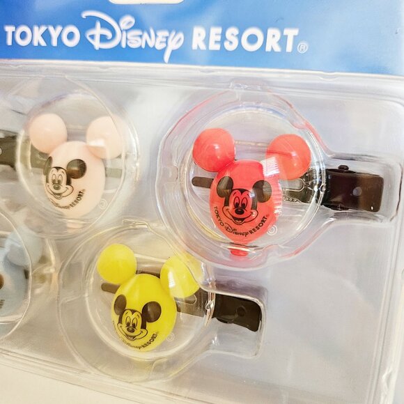 *TOKYO JAPAN* Disney Resort Mickey Colorful Balloon Hairclip Set - 4pcs - NEW!
